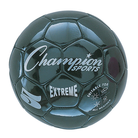 Champion Sports Extreme Soccer Ball, Size 5, Black