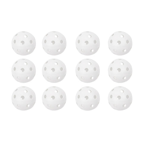 12 Plastic Softball, Pack Of 12, White