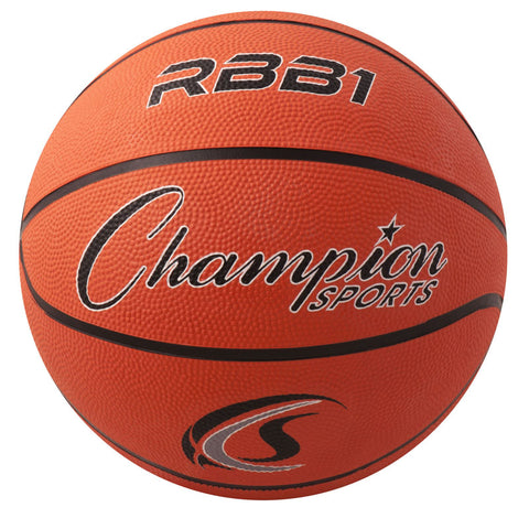 Rubber Basketball, Official Size 7, Orange