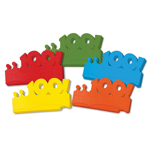 100 Days Of School Paper Crowns, 4.5 X 24.75, 25 Pieces