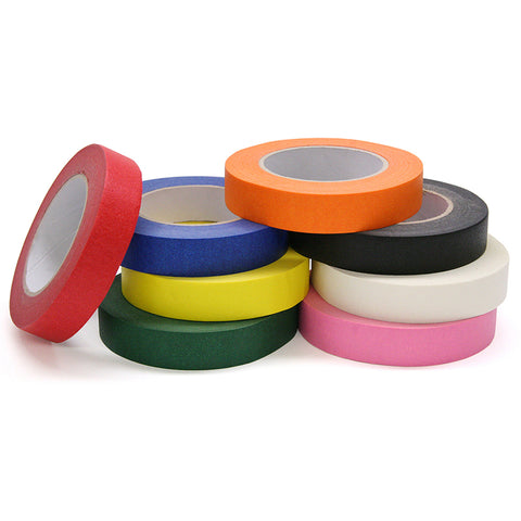Colored Masking Tape, 8 Assorted Colors, 1 X 60 Yards, 8 Rolls