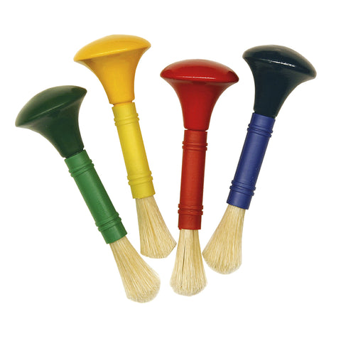 Beginner Paint Brushes, Door Knob Handles, 4 Assorted Colors, 5 Long, 4 Brushes