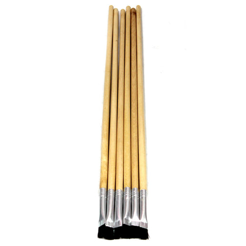 Easel Brushes, Long Handle, Long Handle, 0.25 Flat, 11.5 Long, 6 Brushes