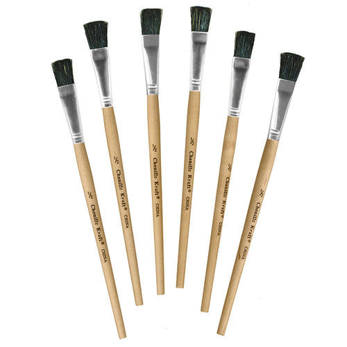 Easel Brushes, Short Handle, Short Handle, 0.5, 8.5 Long, 6 Brushes