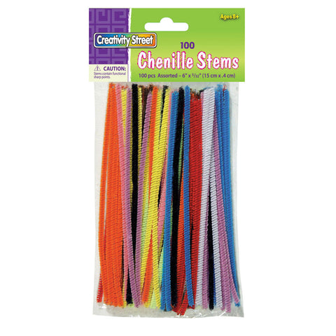Regular Stems, Assorted Colors, 6 X 4 Mm, 100 Count