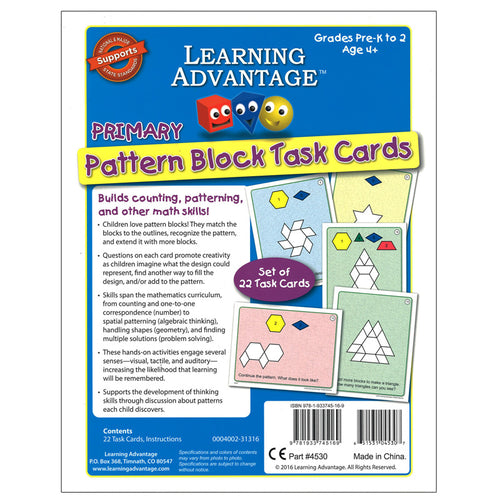 Primary Pattern Blocks Task Cards, Set A