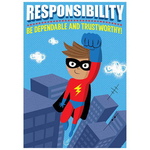 Responsibility Superhero Inspire U Poster