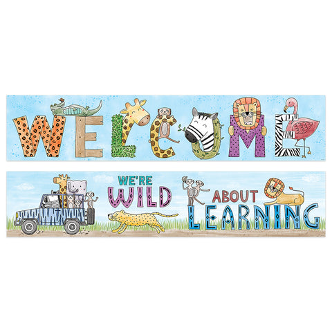 Safari Friends Welcome Banner (2-Sided)