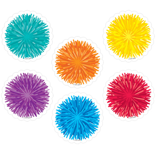 Pom-Poms 3 Inch Designer Cut-Outs (8527)