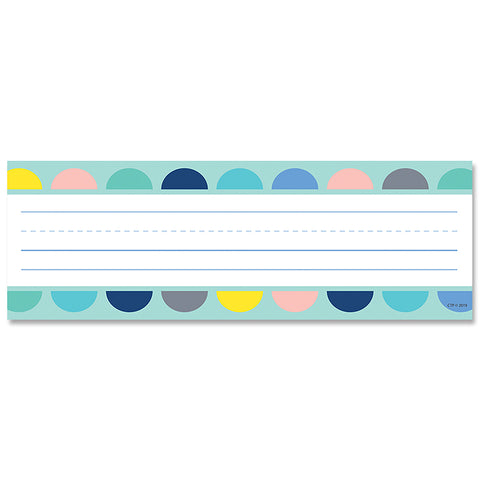 Calm &amp; Cool Half-Dots On Turquoise Name Plates, 36/Pack