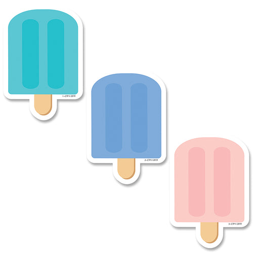 Calm &amp; Cool Ice Pops 3 Designer Cut-Outs, 36/Pack