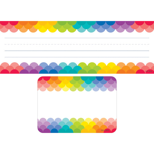 Rainbow Name Plate And Label Combo Set, 72 Pieces
