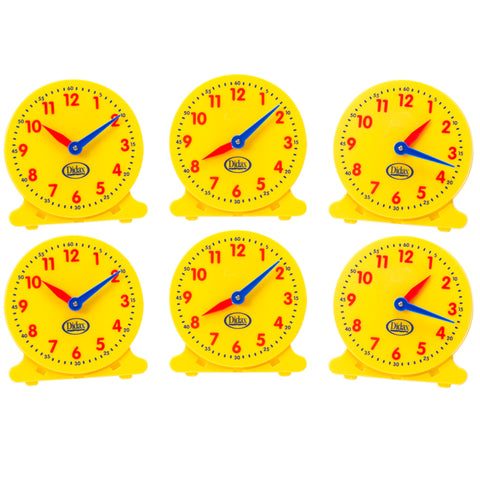 5 Student Clocks, Set Of 6
