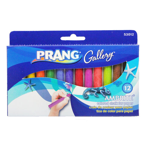 Prang Ambrite Paper Chalk, 12 Colors