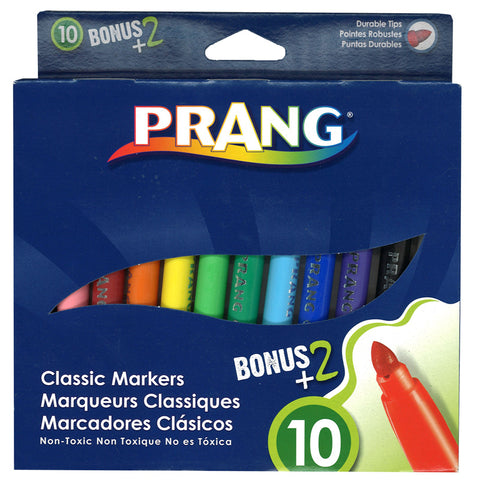 Prang Art Markers, Classic, 12 Colors