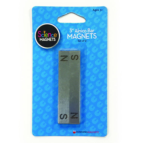 Alnico Bar Magnets 3 Long, Pack Of 2