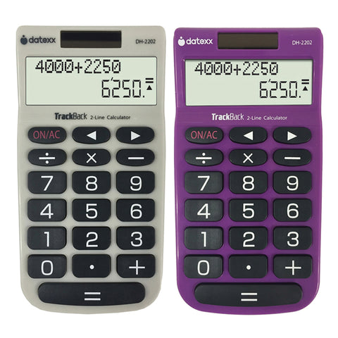 2-Line Trackback Handheld Calculator