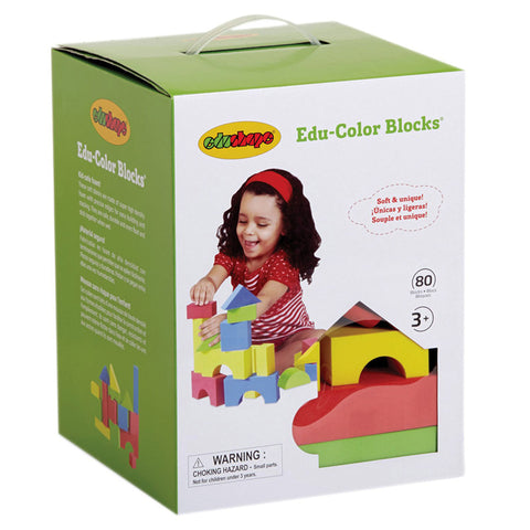 Edushape Edu-Color Building Blocks, 80 Pieces