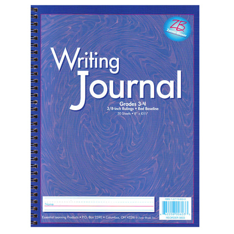 Writing Journal, 3/8" Ruling, Grades 3-4, 50 Sheets