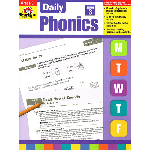Evan-Moor Daily Phonics Practice Book, Grade 3