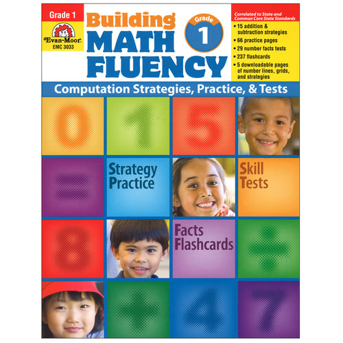 Evan-Moor Building Math Fluency Book, Grade 1