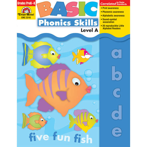 Evan-Moor Basic Phonics Skills Book, Level A