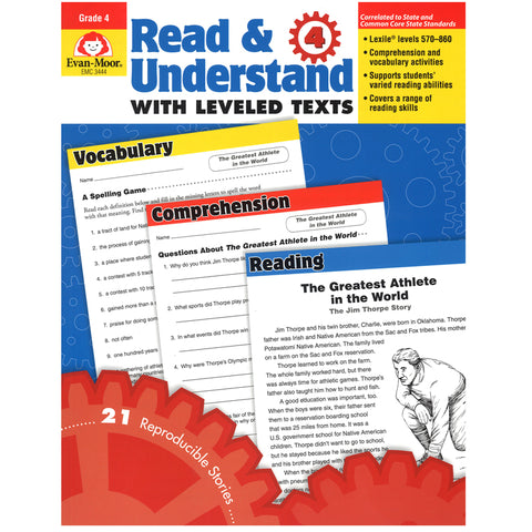 Read And Understand With Leveled Text Book, Grade 4