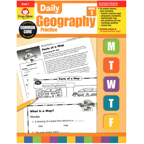 Evan-Moor Daily Geography Practice Book, Grade 1