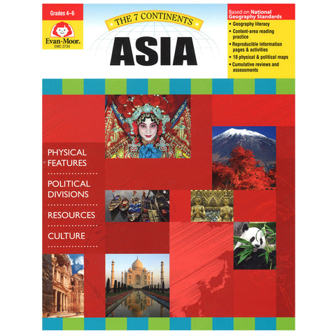 Evan-Moor The 7 Continents: Asia, Grades 4-6+