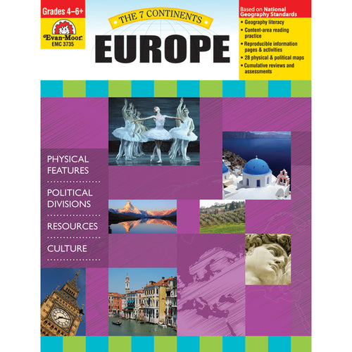 Evan-Moor The 7 Continents: Europe, Grades 4-6+