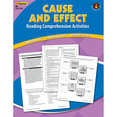 Cause And Effect Reading Comprehension Activities, Blue Level