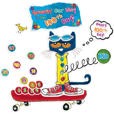 100 Groovy Days Of School Bulletin Board (Featuring Pete The Cat)