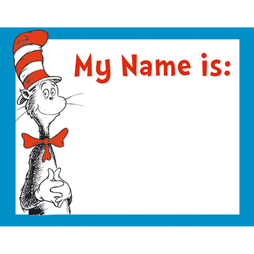 Cat In The Hat&bdquo;&cent; Name Tags, 40/Pkg