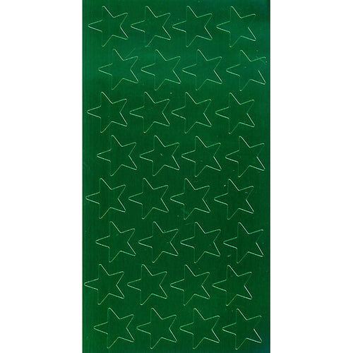 1/2 Green (250) Presto-Stick Foil Star Stickers
