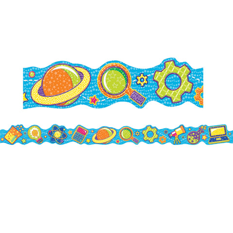 Color My World Stem Icons Deco Trim Extra Wide Die Cut