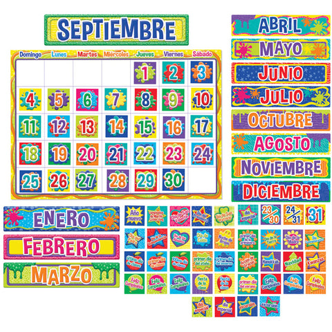 Color My World Spanish Calendar Bulletin Board Sets