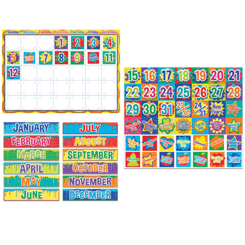 Color My World Calendar Bulletin Board Set