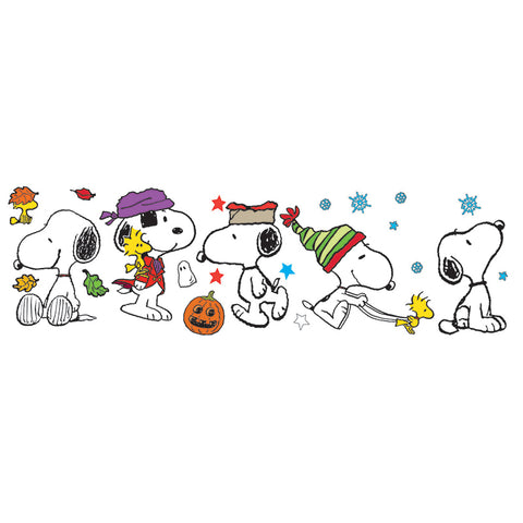 Fall/Winter Snoopy Pose Bulletin Board Set
