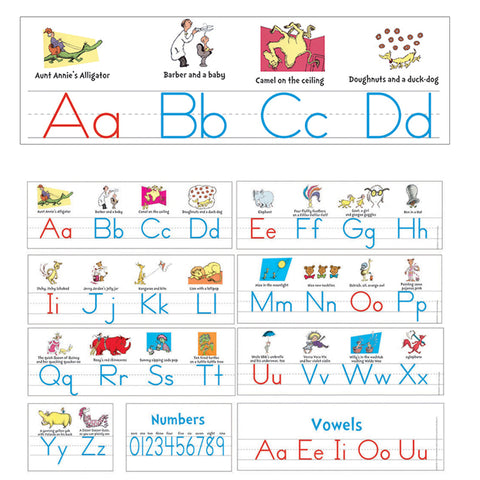 Dr. Seuss Manuscript Alphabet Bulletin Board Set