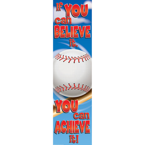 Baseball Motivational Banner, 4'