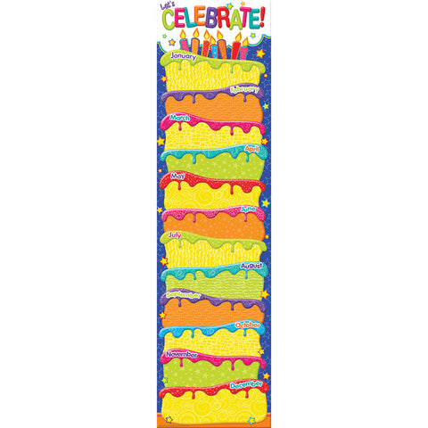 Color My World Birthday Banners - Vertical