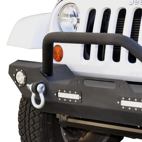 Jeep JK/JL Front Bumper 07 w/LED Lights 07-18 Wrangler JK/JL Steel Mid Length DV8 Offroad
