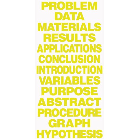 Project Board Titles, Yellow