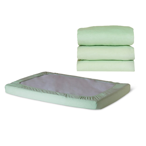 Safefit„¢ Elastic Fitted Sheet, Compact-Size, Mint