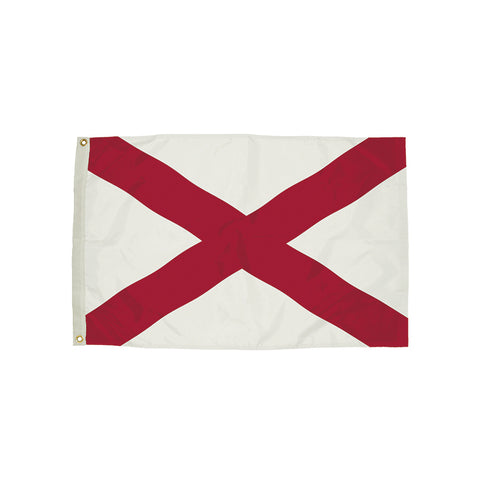 3X5' Nylon Alabama Flag Heading &amp; Grommets