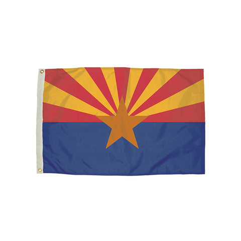 3X5' Nylon Arizona Flag Heading &amp; Grommets