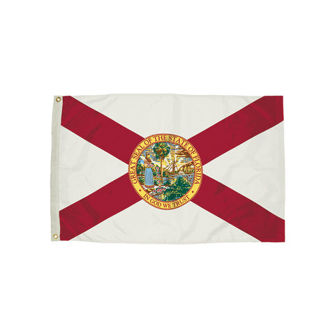 3X5' Nylon Florida Flag Heading &amp; Grommets