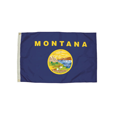 3X5' Nylon Montana Flag Heading &amp; Grommets