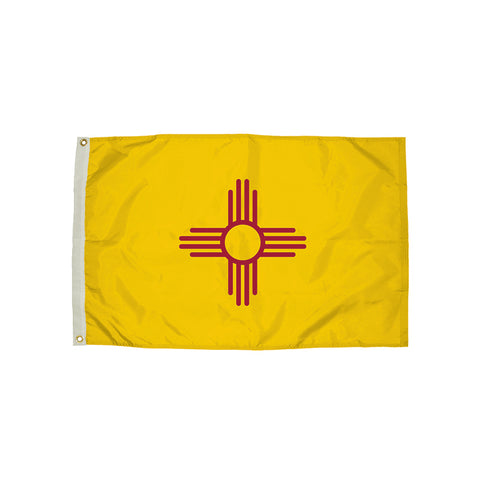 Flagzone Durawavez Nylon Outdoor Flag With Heading & Grommets, New Mexico, 3' X 5'