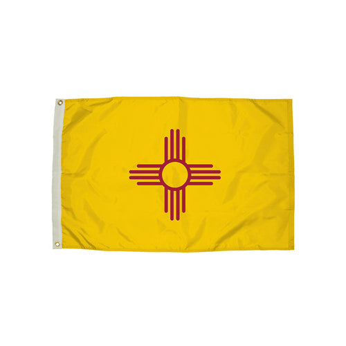 Flagzone Durawavez Nylon Outdoor Flag With Heading & Grommets, New Mexico, 3' X 5'
